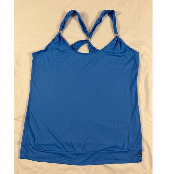 Bluefish Activewear Tops - Bluefish Activewear Blue Strappy T-Back Tank Top Athletic Camisole Size S/M